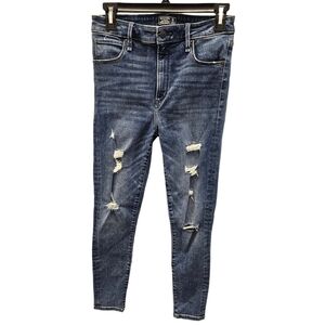 Abercrombie & Fitch Simone High Rise Super Skinny Distressed Jeans